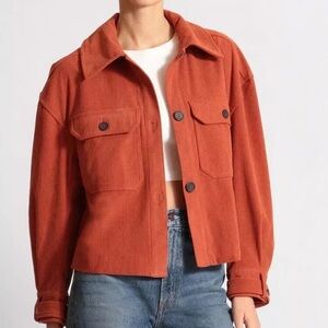 Avec Les Filles Rust Corduroy Jacket